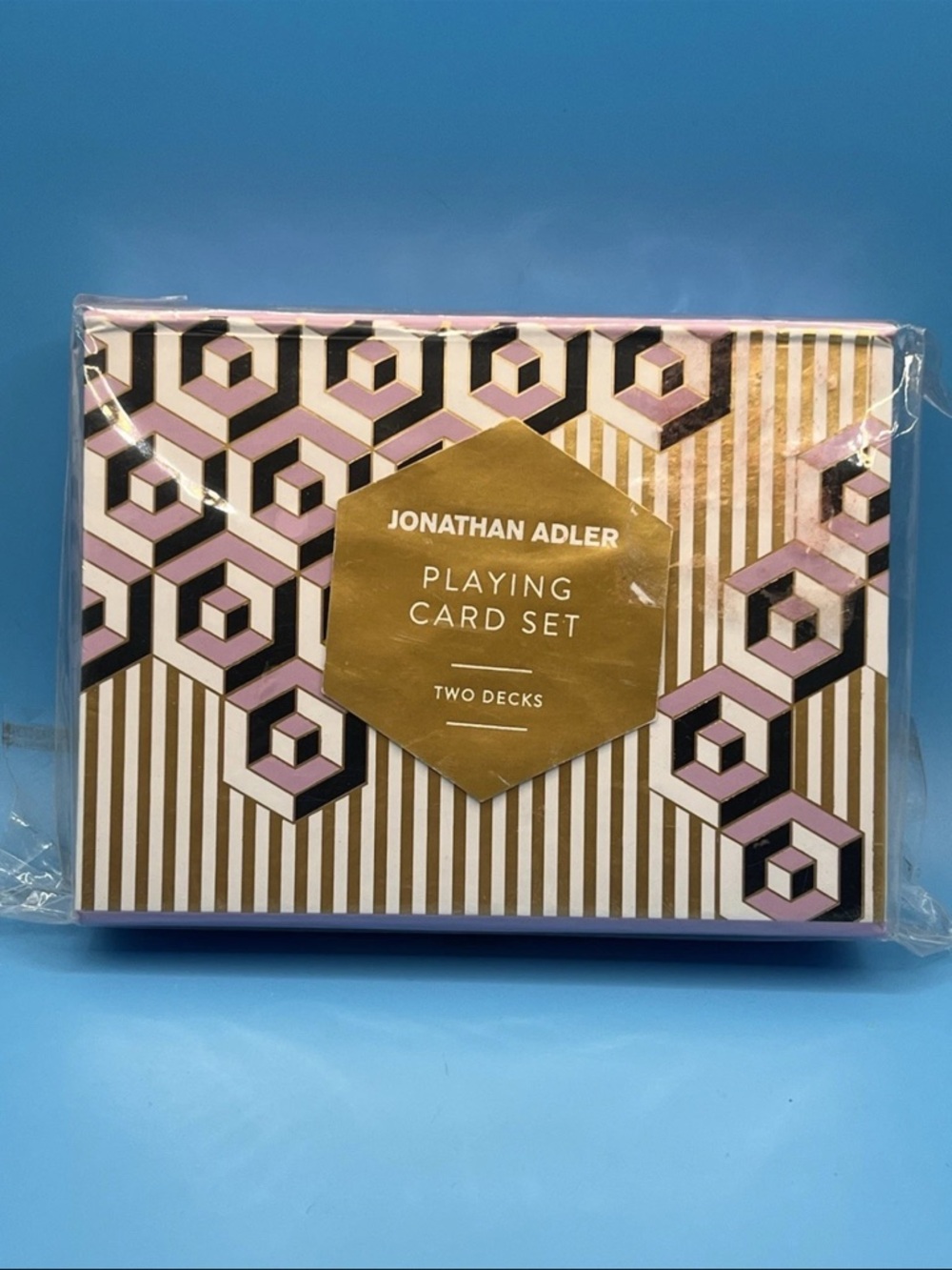 Jonathan Adler Playing Card Set 2 Decks New Sealed Geometric Luxe Gift Box